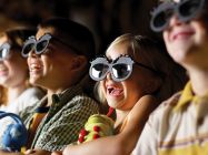 Kids are having a good time with their 3D glasses on at Disney’s Animal Kingdom It’s Tough to be a Bug show.