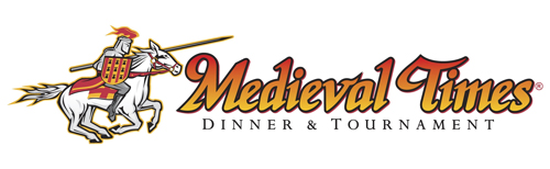 Medieval Times Dinner Show logo. Get group disocunts for Medieval Times dinner and show.