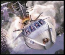 Guests blasting off on Mission space, a ride located inside EPCOT.