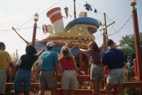 Guest view Donald’s boat at the Magic Kingdom theme park.