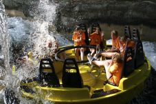 The Congo River Falls is a cool water ride that groups can ride together.