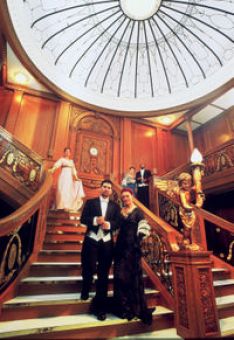 The grand staircase that was in the movie Titanic is on display at the Orlando attraction, Titanic - the Experience. Your group can get discount tickets through Orlando Group Getaways.