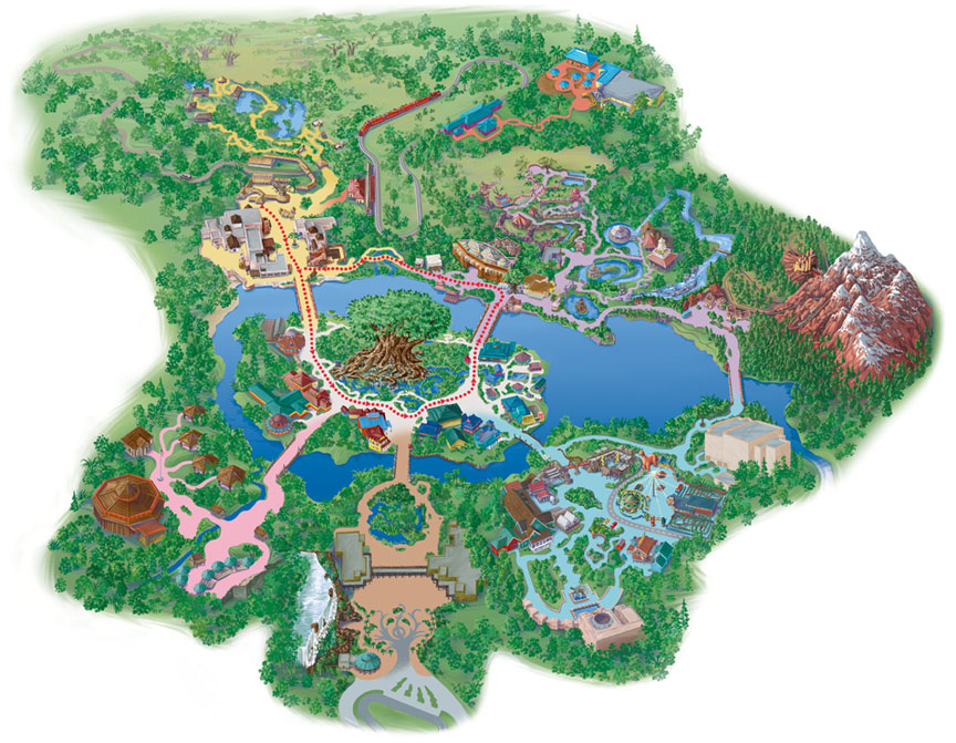 Disney’s Animal Kingdom theme park map