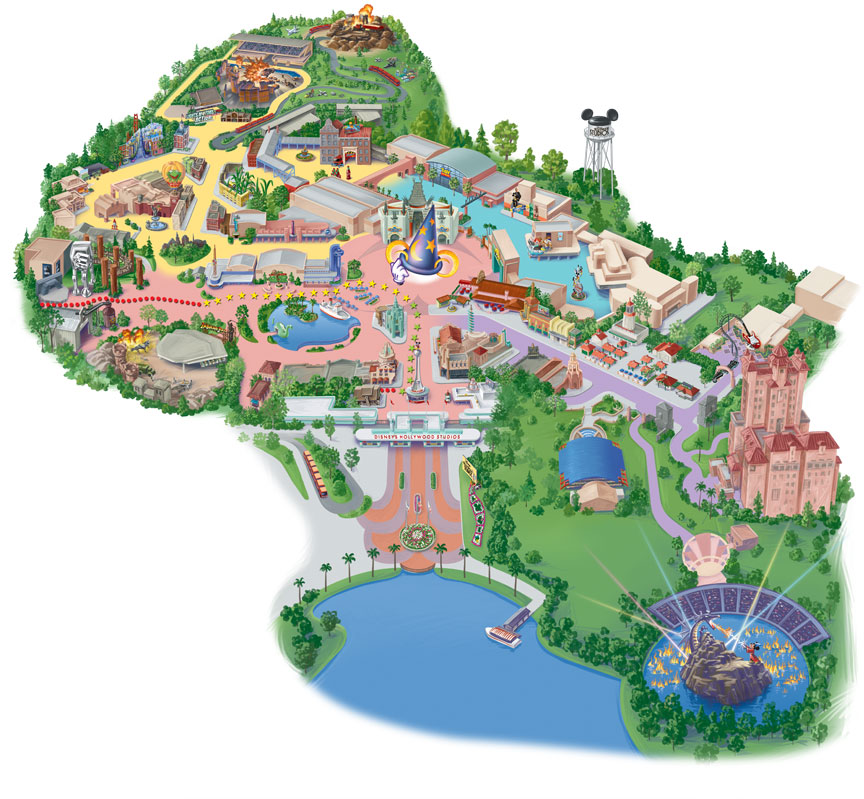 Disney Hollywood Studios theme park map