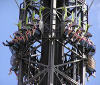 Doctor Dooms Fearfall at Islands of Adventure is a thrill ride.