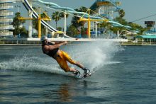Wake Boarding is availbale inside Wet and wild water park in orlando. Orlando Group getaways offers group discount tickets to Wet and wild orlando.